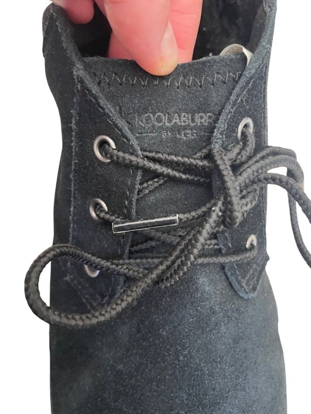 Koolaburra UGG Advay Suede Black Lace-Up Chukka Boots Shearling Womens Size 9 - Picture 10 of 10